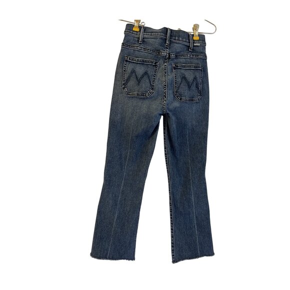 MOTHER Hustler Patch Pocket Ankle Fray Women Jeans Out For The Evening Size 23 - Picture 2 of 13